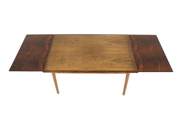 Table de salle à manger ''portefeuille'' en palissandre, Danemark, 1960