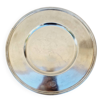 Christofle round tray in silver metal