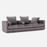 Canapé kopenhaga gris velour, design scandinave