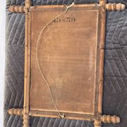 Miroir en bois sculpté façon bambou
