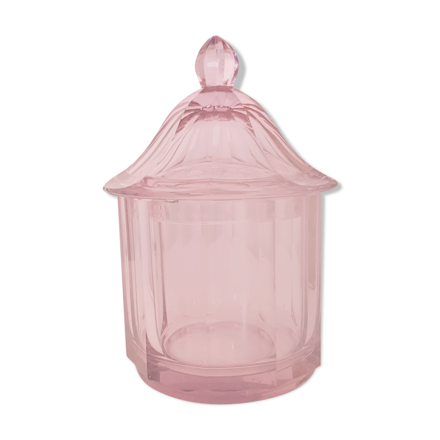 Candy pot in vintage purple glass