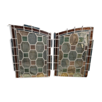 Pair of stained glass windows