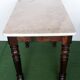 Walnut table on white marble for kitchen, old