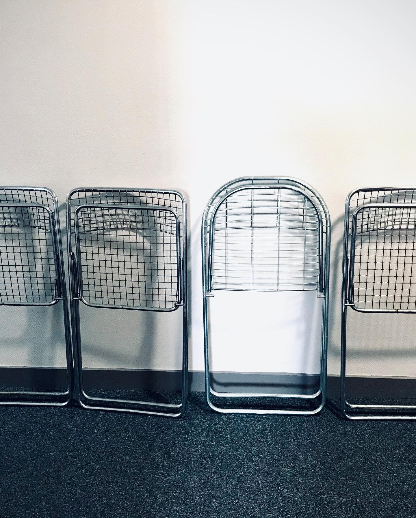 Set of 4 Ted Net folding chairs by Niels Gammelgaard for ikea