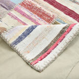 Boho ethnic flatweave vintage rug 124x170cm