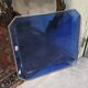 Large rectangular tray with cut corners / lucite and metal