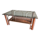 70s chrome and smoked glass coffee table