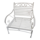 Robust wrought iron armchair