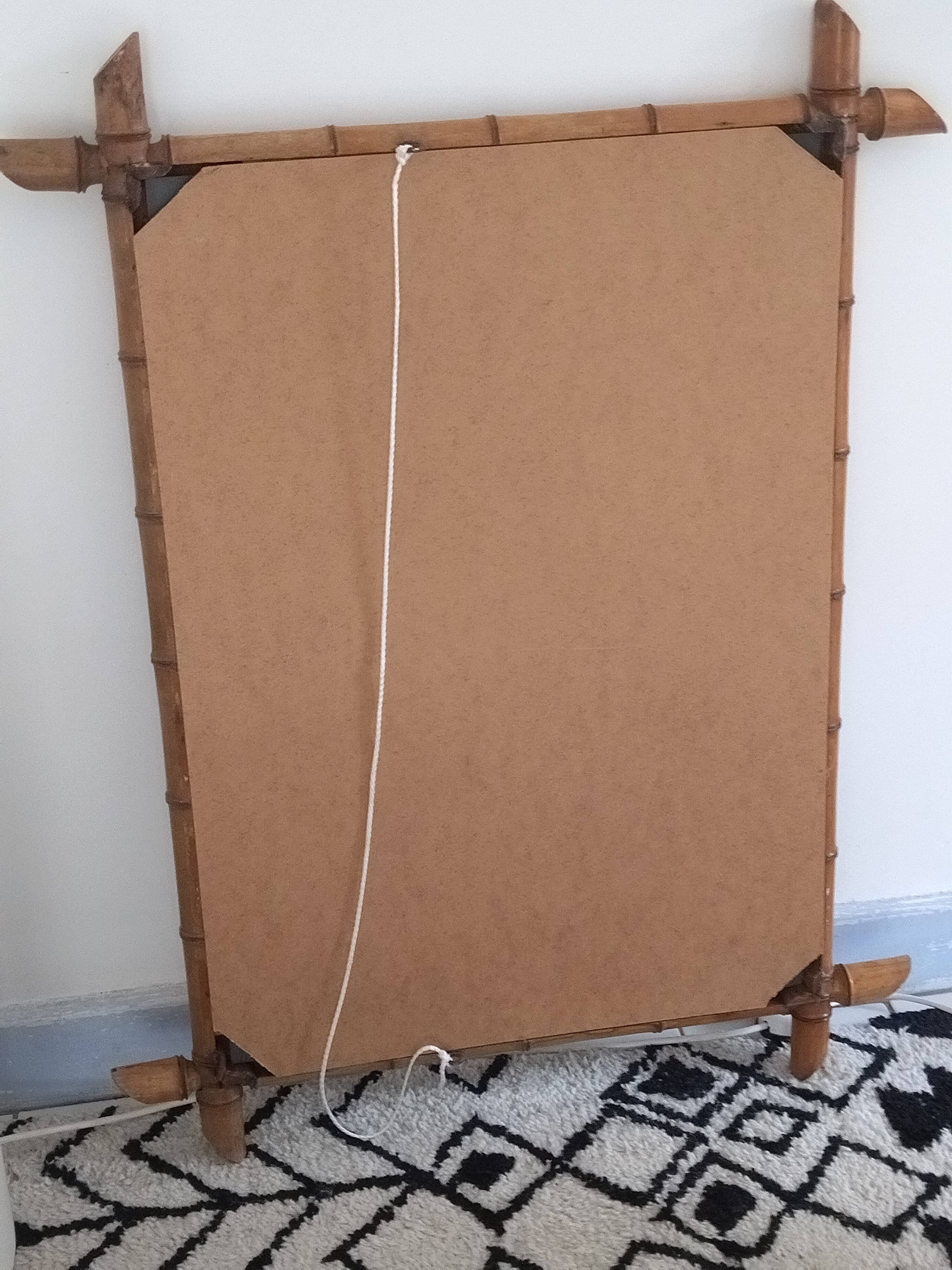 Bamboo mirror 94 x 71 cm