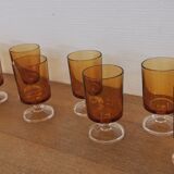 Lot 10 wine glasses Luminarc Cavalier amber