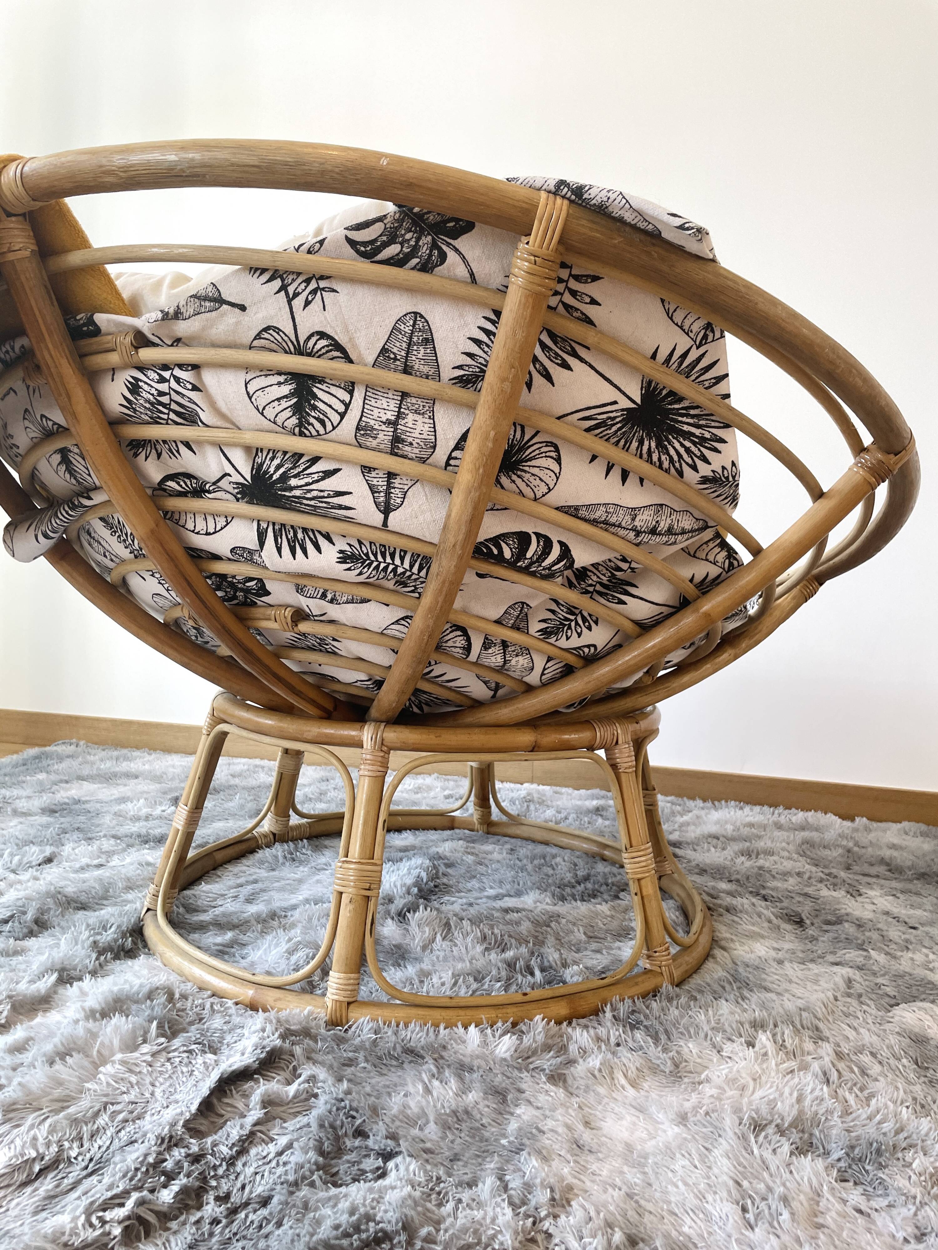 Papasan armchair or rattan loveseat