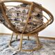 Fauteuil papasan ou loveuse en rotin