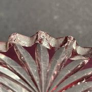 Overlay cut crystal salad bowl