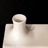 Vaso bianco in ceramica  Italia   Anni '70