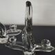 Pair of crystal candle holders