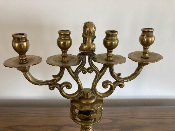Chandelier en bronze massif