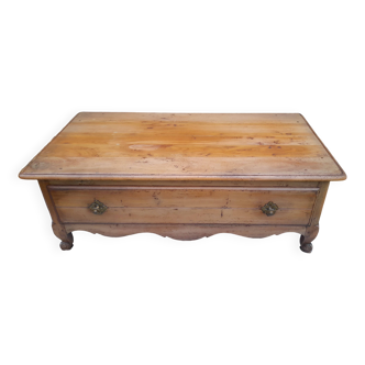 Rustic coffee table with sliding top L130 cm