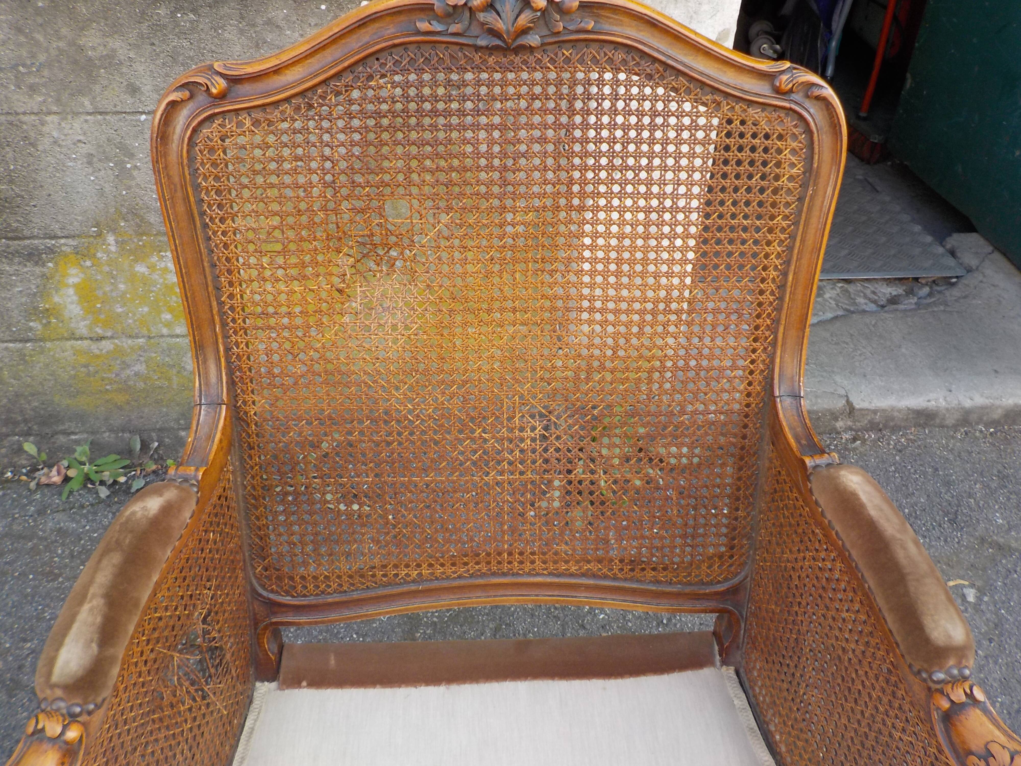 Fauteuil cannée style Louis XV