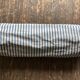 19th century canvas duffel cushion ticking mattress filled with feathers