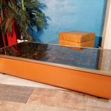 Table basse cuir Steiner 1970s