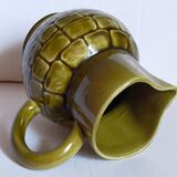 Bistro pitcher in vintage Sarreguemines earthenware