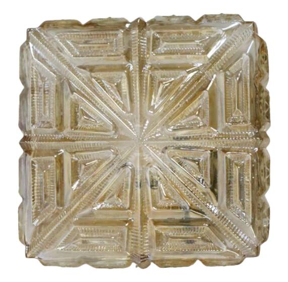 NOS New Old Stock vintage glass ceiling light