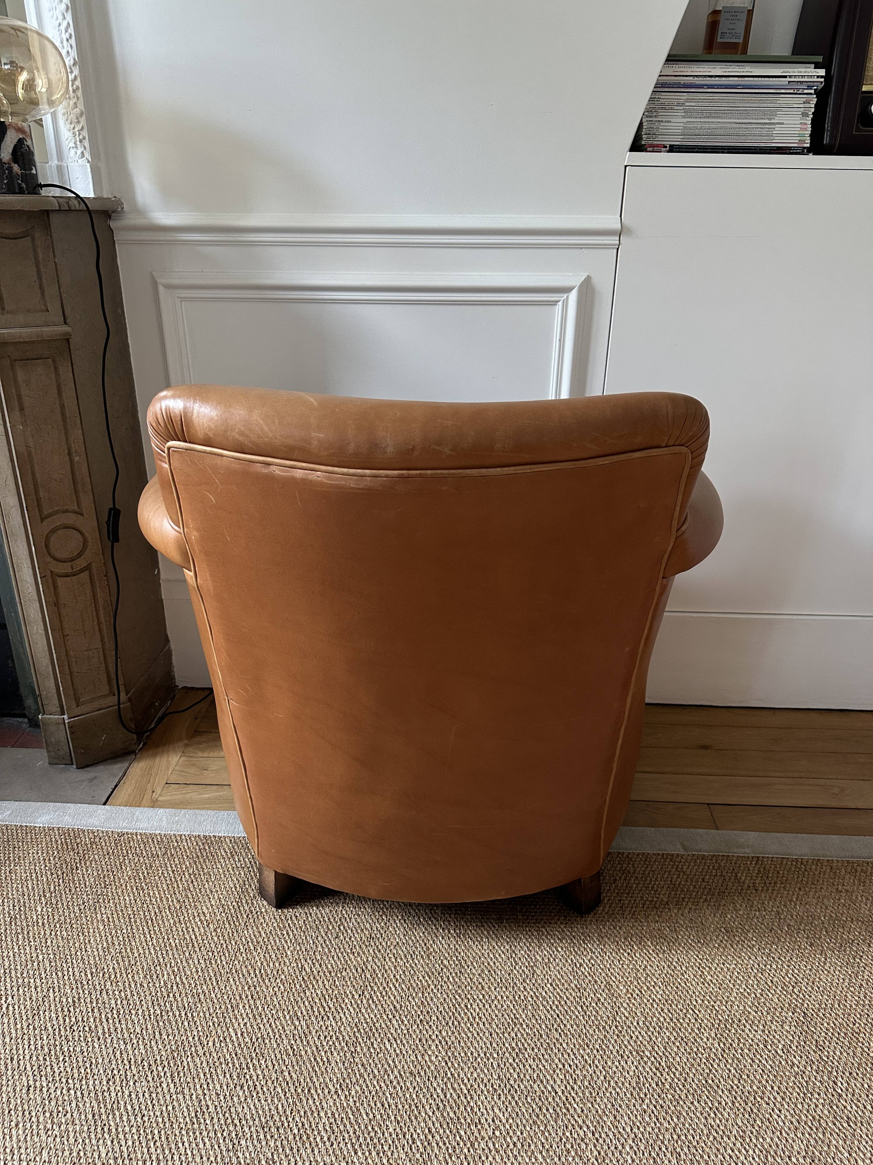 Roche Bobois leather armchair