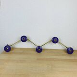 50s wall coat hook in gold metal