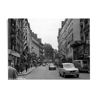 Photo print framed paris 1965 paris ix rue of fg montmartre by day