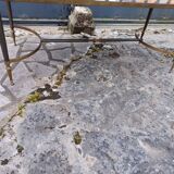 Table basse laiton et or dlg Maison Bagues annees 70