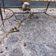 Brass and gold coffee table in the style maison bagues 70s