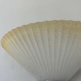 Paire d'appliques vintage coquillage, verre et laiton, France, 1970