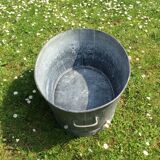 Old zinc basin oval shape with two handles
