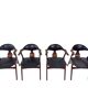 Set of 4 vintage design 'Koehoorn' dining chairs by Louis van Teeffelen for AwA