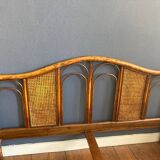 2-seater rattan bed and 2 bedsides