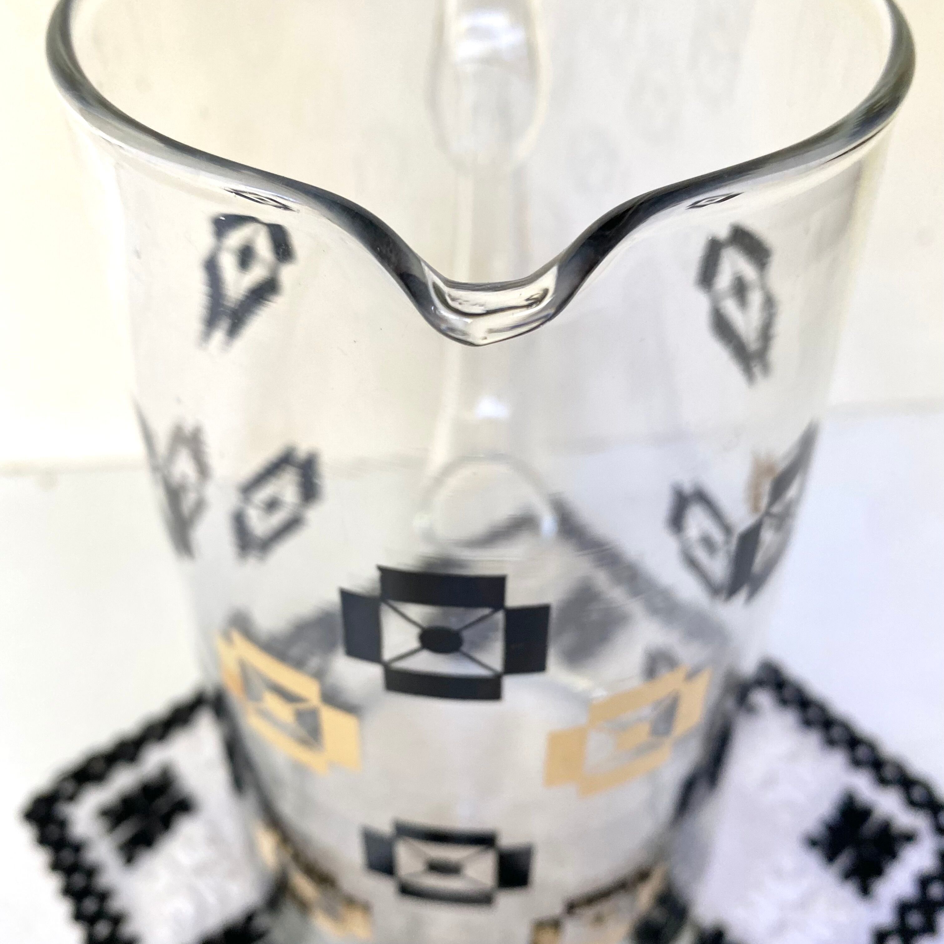 Vintage glass pitcher