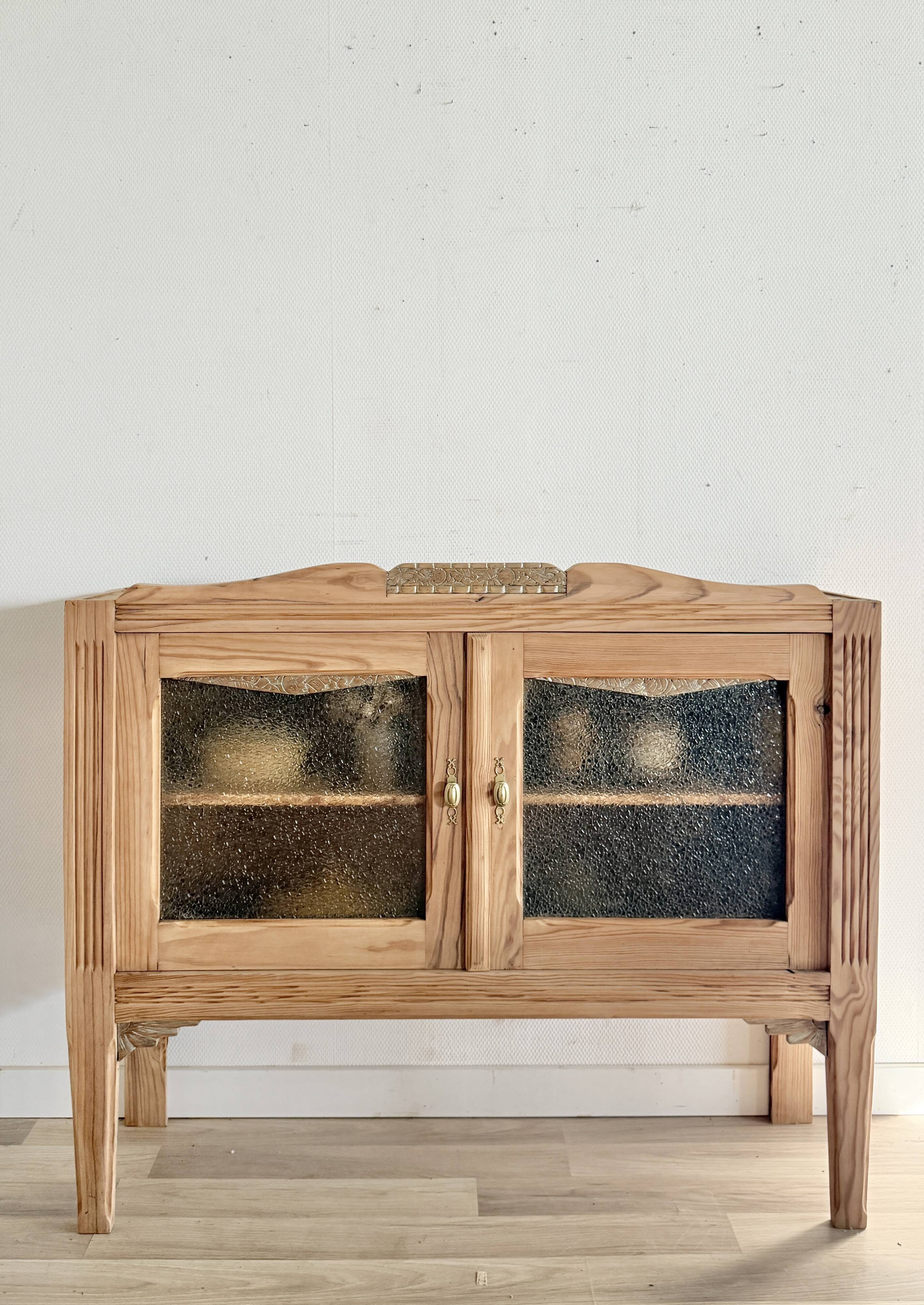 Console vitrée art déco