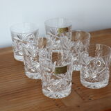 Set of 6 glasses in cut crystal of Aix les bains