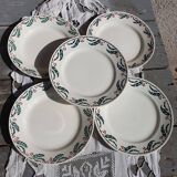 Assiettes lunéville houx