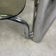 Chrome metal and smoked glass coffee table, 70s