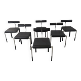 Post modern italian dining chairs, set of 6, 1980s