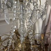 Large butterfly chandelier in glass and gilded metal - Louis XV style