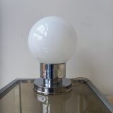 Pair of mcm chromed lamps