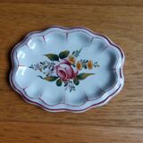 Ramekin cup in glazed ceramic decoration flowers painted