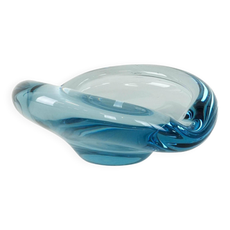 Glass platter, Danish design, 1960s, manufacturer: Holmegaard, designer: Pe