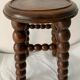 French turned wood stool 1950