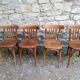 Série de 4 chaises bistrot Mahieu années 50
