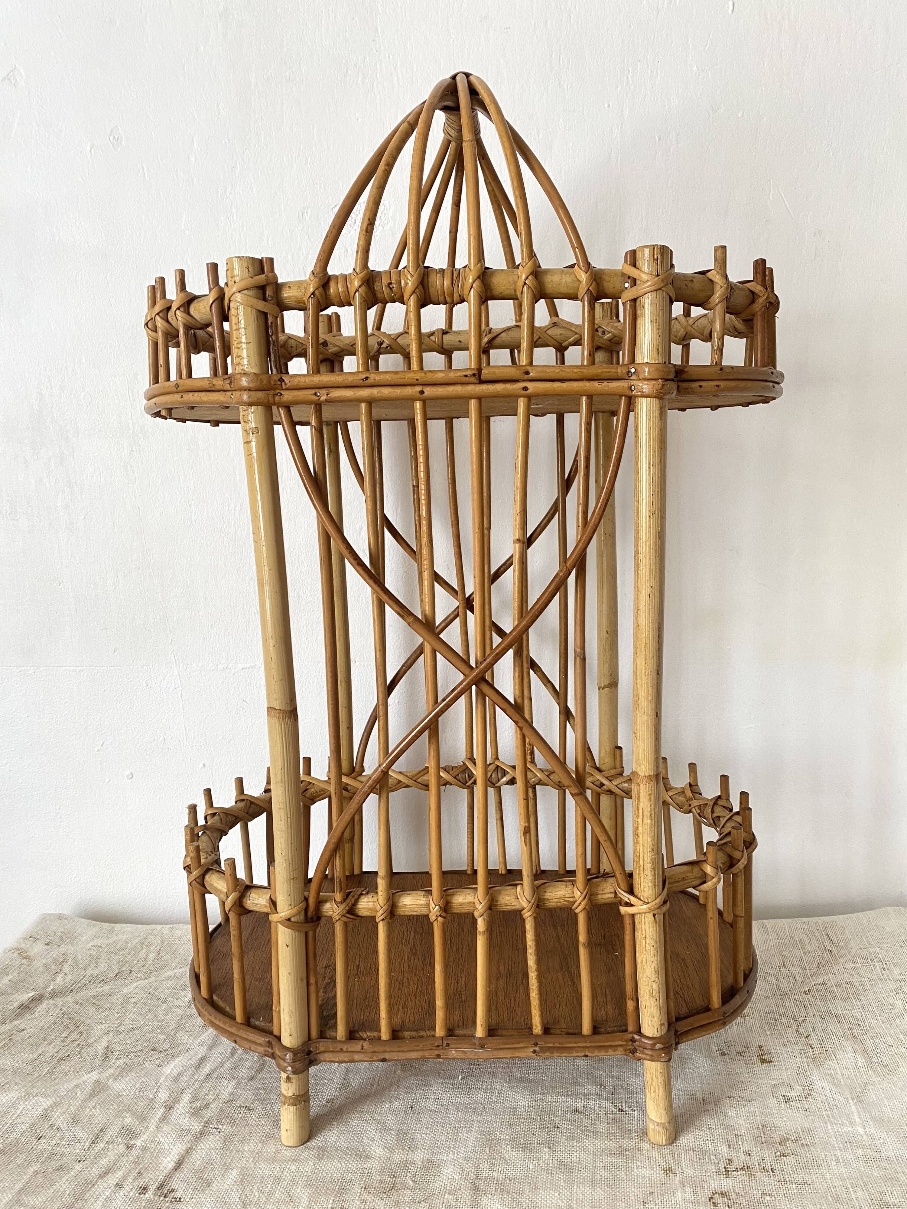 Rattan mini bar from the 60s-70s.