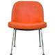 Chauffeuse vintage orange skaï et chrome 1970
