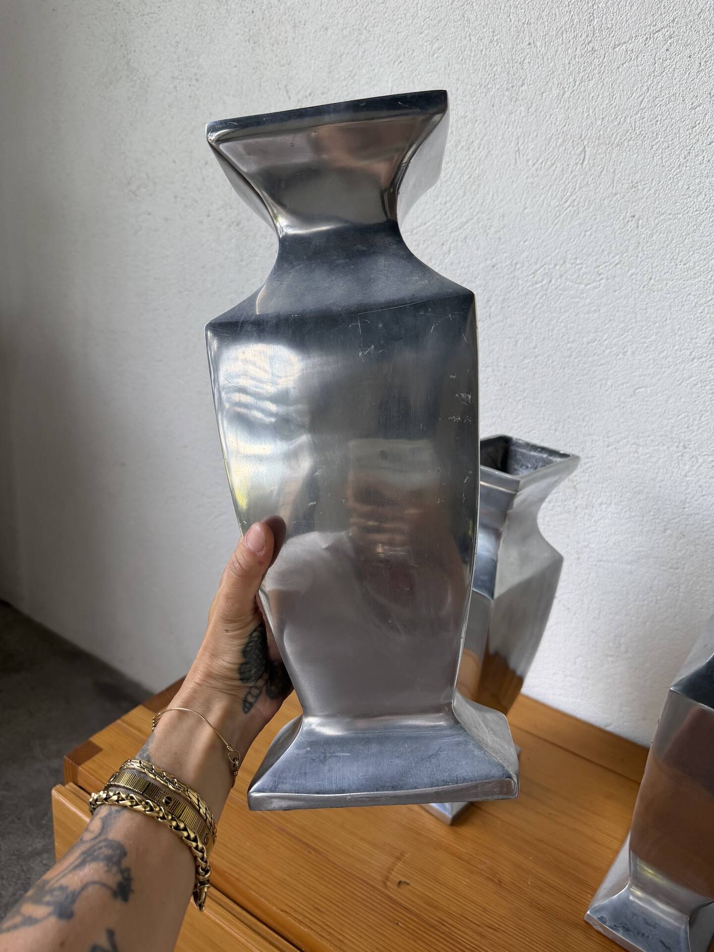 Set 4 vases en fonte d’aluminium